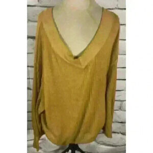 We the Free Women’s Thermal Top Long Sleeve Yellow Size L